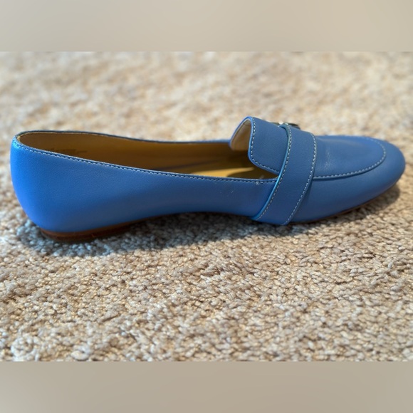 Talbot’s Blue Leather Loafers with Buckle 7.5M - Picture 5 of 9